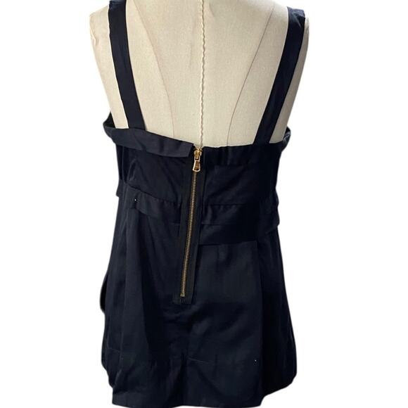 Marc By Marc Jacobs peplum pleated Black blouse Size 6 - Picture 4 of 13